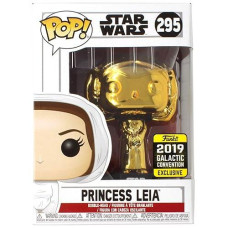 Pop! Funko Star Wars Celebration (Gold Chrome) Princess Leia #295 - 2019 Star Wars Galactic Convention Exclusive