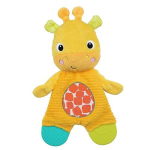 Bright Starts Snuggle & Teethe Bpa-Free Crinkle Teething Plush Baby Toy - Giraffe