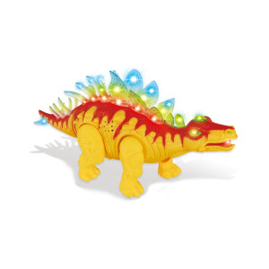 Stegosaurus Dinosaur With Lights And Sounds (Orange)