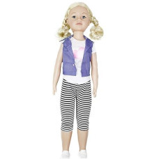 Uneeda 32" Life-Size Wispy Walker Doll, Blue Stripes