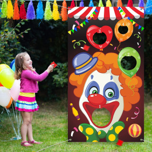 Carnival Toss Games With 3 Bean Bag, Fun Carnival Game For Kids And Adults In Carnival Party Activities, Great Carnival Decorations And Suppliers (Clown)