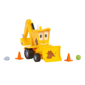 Stinky & Dirty Show, Backhoe Loader 11.5-Inch Deluxe Vehicle With Accessories, Pretend Play