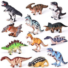 Dinosaur Wind Up Toys, 12 Pcs Dino Toys For Birthday Gifts Bulk Flip Walking Jumping Clockwork,Dinosaur Theme Party Favors,Kids Prizes,Treasure Box Toys,Dinosaur Toys For Kids 3-6