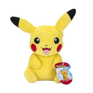 Pokemon Official & Premium Quality 8-Inch Pikachu Plush - Adorable, Ultra-Soft, Plush Toy, Perfect For Playing & Displaying - Gotta Catch Em All , Yellow