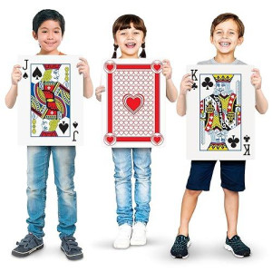 Gamie Giant Poker Jumbo Playing Cards - 10.5 Inches X 14.5 Inches - Extra Large Playing Cards Set With 2 Jokers - Huge Casino Game Cards For Kids And Adults - Oversize Poker Party Decorations - 1 Pack