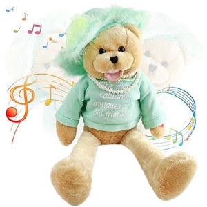 Houwsbaby 20'' Electric Musical Teddy Bear Stuffed Animal Singing Plush Toy With Shaking Head Interactive Plush Toy,Gift For Kids Babies Toddlers Birthday Valentine'S Day