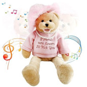 Houwsbaby Musical Teddy Bear Wearing Pearl Sings 