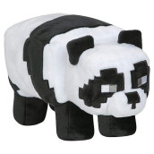 Jinx Minecraft Adventure Panda Plush Stuffed Toy, Black/White, 9.5" Long