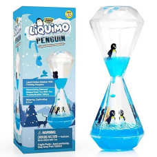Yoya Toys Liquimo Penguin - Liquid Motion Bubbler For Kids And Adults - Penguin Theme - Satisfying Toys For Stress And Anxiety Relief - Fidget Toy Can Be Used As A Colorful Kitchen Timer
