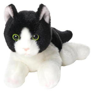 Bearington Lil Domino Stuffed Kitty: Plush Black & White Kitty Cat, Ultra-Soft 8 Plush Toy, Made with Premium Fill, Expressive Face and a Velour Belly; Machine Washable, Great Gift for Cat Lovers