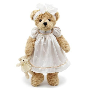 Oits Cute Teddy Bears Baby Cute Soft Plush Stuffed Animal Toy For Girl Women 16 (White Lace)