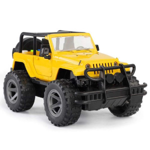 Yestoys Car Toy Off-Road Military Fighter Friction Powered Toy Vehicle With Fun Lights & Sounds (Yellow)