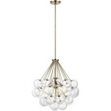 Sea Gull Lighting-6514303-848 Bronzeville Three - Light Pendant Hanging Modern Fixture, Satin Brass