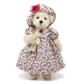 Oitscute Teddy Bears Baby Cute Soft Plush Stuffed Animal Toy For Girl Women 16" (Red Flower)