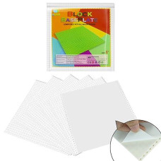 Ekind Self Adhesive Building Brick Plates, 10 Inch X 10 Inch Base Plates With Adhere For Toy Bricks, Stem Activities & Display Table (6 Pack, White)