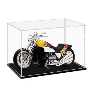 Lanscoery Clear Acrylic Display Case, Assemble Horizontal Display Box Stand With Black Base, Dustproof Protection Showcase For Collectibles Memorabilia Figurines (12X10X10Inch; 30X25X25Cm)