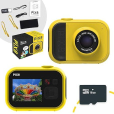 Kids Camera Pix8, Internal Memory 16Gb, Digital Hd Video 8Mp Camera Toy 2019 For All Ages 4 6 8 10 12 Years Old, Built-In Battery & Accessories, Birthday Christmas Boys Girls Children