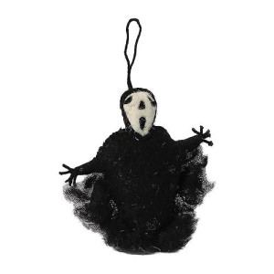 De Kulture Handmade Premium Wool Felt Hanging Black Skeleton (Small) Eco Friendly Needle Felted Stuffed Halloween Ornament Ideal For Home Office Party Decoration Holiday D�cor