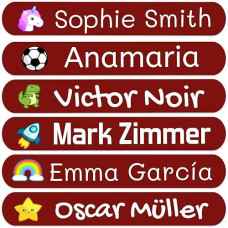50 Custom Stickers With Name To Mark Objects. Adhesive Waterproof Labels For Kids To Tag Their Books, Toys, School Stationery, Lunch Boxes And Much More. Size 2.3 X 0.4 In