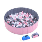 4 Feet Ball Pit For Kids/Baby Play Yard/Baby Playpen/Fence For Baby, Folding Portable, No Need Inflate, More Than 12 Sq.Ft Play Space, Two Color