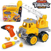 Take Apart Toys With Electric Drill | Toddler Diy Assembly Construction Truck | Building Toys Gifts For Boys & Girls Age 3Yr-6Yr | Kids Stem Building Toy Age 4,5 (Crane)
