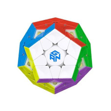 Gan Megaminx M, Pentagonal Magnetic Speed Cube 120 Magnets, Light Smooth Corner Cutting Stickerless Puzzle Stem Toy 3D For Kids Children Beginners Practice