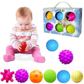 Rohsce Sensory Balls For Baby Sensory Baby Toys 6 To 12 Months For Toddlers 1-3, Bright Color Textured Multi Soft Ball Gift Sets, Montessori Toys For Babies 6-12 Months Infant Toys (6 Pack)