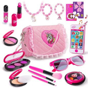 Meland Toys For Girls - Toddler Girls Gift Idea For Birthday Christmas, Pretend Makeup Kit For Girls With My First Purse Toy, Makeup For Kids Age 3-6 Year Old For Pretend Play