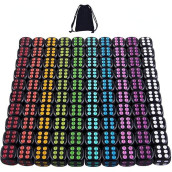 Austor 100 Pieces Black Dice With Colorful Pips 6 Sided Rounded Corner Dice Set With A Storage Bag