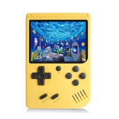 Jafatoy Retro Handheld Games Console For Kids/Adults, 168 Classic Games 8 Bit Games 3 Inch Screen Video Games With Av Cable Play On Tv (Yellow)
