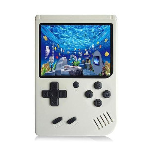 Jafatoy Retro Handheld Games Console For Kids/Adults, 168 Classic Games 8 Bit Games 3 Inch Screen Video Games With Av Cable Play On Tv (White)