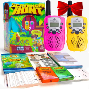 Scavenger Hunt Game For Kids - Walkie Talkies Outdoor Activities For Kids Camping Games For Families Outdoor Spy Kit For Kids Treasure Hunt Fun Outdoor Activities For Kids Board Games Girls Boys Teens