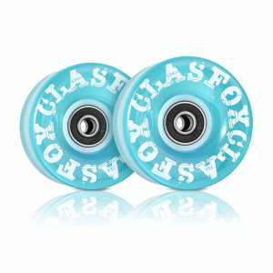 Clas Fox 78A Indoor Or Outdoor 65X35Mm Quad Roller Skate Wheels With Abec-9 Bearings 8 Pcs (Blue)