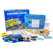 The Magic School Bus Rides Again: Exploring Oceans By Horizon Group Usa, Homeschool Stem Kits For Kids, Includes Hands-On Educational Manual, Collector Cards, Sea Shells, Game Cards, Sea Salts & More