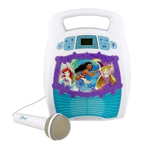 Disney Princess Bluetooth Portable Mp3 Karaoke Machine Player Light Show Store Hours Of Music Built In Memory Sing Along Using Real Working Microphone Usb Port Expand Content, Disney Multi Princess