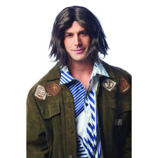 Shaggy Hippie Adult costume Wig Brown