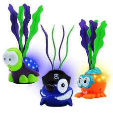 JOYIN Light-up Diving Pool Toys Set Includes 3 Diving Toy Animals