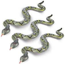 Futureplusx Inflatable Snake, 3Pcs Fake Snake Animal Pool Floats Blow Up Snakes For Garden Pool