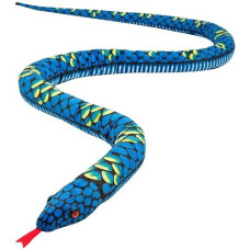 Muove Snake Stuffed Animal, Plush Large Snake Realistic Snake Toy, 110 Inch Gifts For Kids