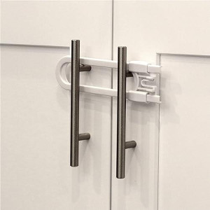 Child Safety Sliding Cabinet Locks (8 Pack) - Baby Proof Knobs, Handles, Doors - U Shape Sliding Safety Latch Lock - Jool Baby