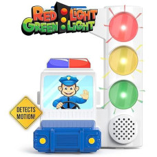 Red Light Green Light Game With Motion Sensing | 1+ Players | Gift For Kids & Toddlers Ages 3, 4-8+, 5, 6, 7+ Year Olds | Family Birthday Party Game | Camping, Travel, Indoor, Outdoor, Outside Toy
