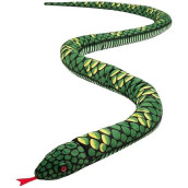 Muove Snake Stuffed Animal, Plush Large Snake Realistic Snake Toy, 110 Inch Gifts For Kids