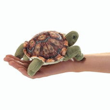 Folkmanis Mini Tortoise Finger Puppet, Multicolor