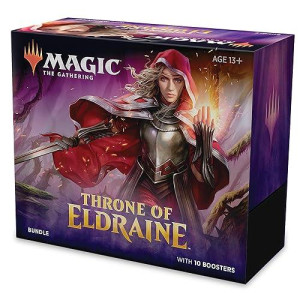 Magic: The Gathering Throne Of Eldraine Bundle | 10 Booster Pack (150 Cards) | Accessories