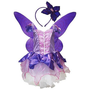 Petitebella Fairy Costume Dress 1-10Y (Purple, 6-8 Years)