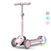 Mountalk 3 Wheel Scooters For Kids Age 3-5/5-8 Years Old, Kick Scooter For Boys And Girls With Light Up Wheels, Mini Scooter For Children(Pink)