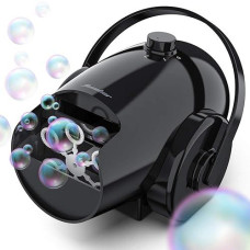 Hicober Automatic Bubble Machine For Kids, Portable Professional Bubble Machine For Parties, Bubble Blower Battery Operated Plug-In Bubble Maker With 2 Speed Levels