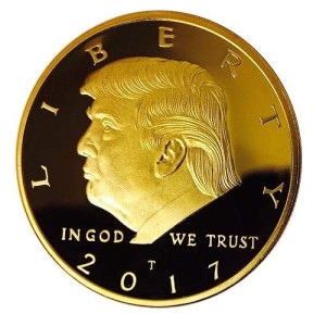 Blinkee Donald Trump Liberty 2017 Gold Plated Coin