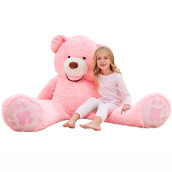 Ikasa Giant Teddy Bear Plush Toy Stuffed Animals (Pink, 63 Inches)