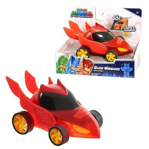 Pj Masks Glow Wheelers Owl Glider, Kids Toys For Ages 3 Up By Just Play